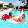 Junbig Inflatable Pool Floats with Lights, 63" Chicken Pool Floaties