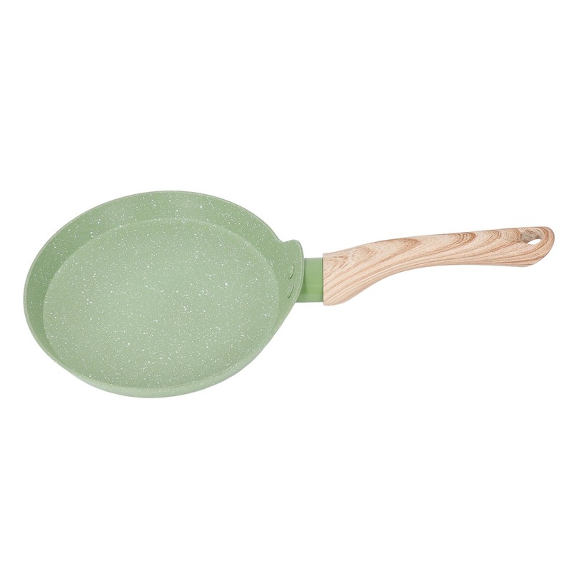 Frying Pan Wood Handle Aluminum Alloy Cooking Skillet Fast Heating