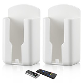 Saillong 2 Pack Remote Holder Wall Mount, Remote Control Holder with Adhesive, Wall Remote Organizer for Fan Control, Ceiling Fan Remote, TV Controller, Storage Accessories for Home School Office