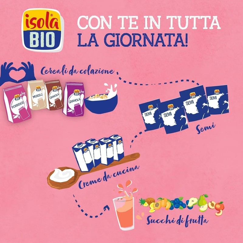 Isola Bio Mandorla On-The-Go Bevanda Vegetale Biologica Multipack, Pratica e