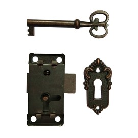Enbar Bronze Small Gold Plated Taro Cabinet Lock Iron Cabinet Door Locker Cupboard Door Lock Spring Door Lock (Bronze)