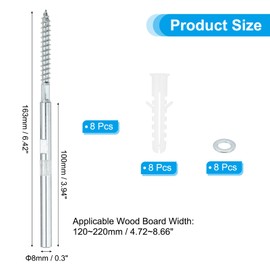 PATIKIL Floating Shelf Invisible Support Bracket 6", 4 Pcs Carbon Steel Hidden Brackets, Blind Shelf Supports with Shelving Mounting Hardware for Floating Wood Shelves, Silver