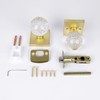 HIEMEY Passage Glass Door Knobs Interior, Round Clear Bubble Crystal