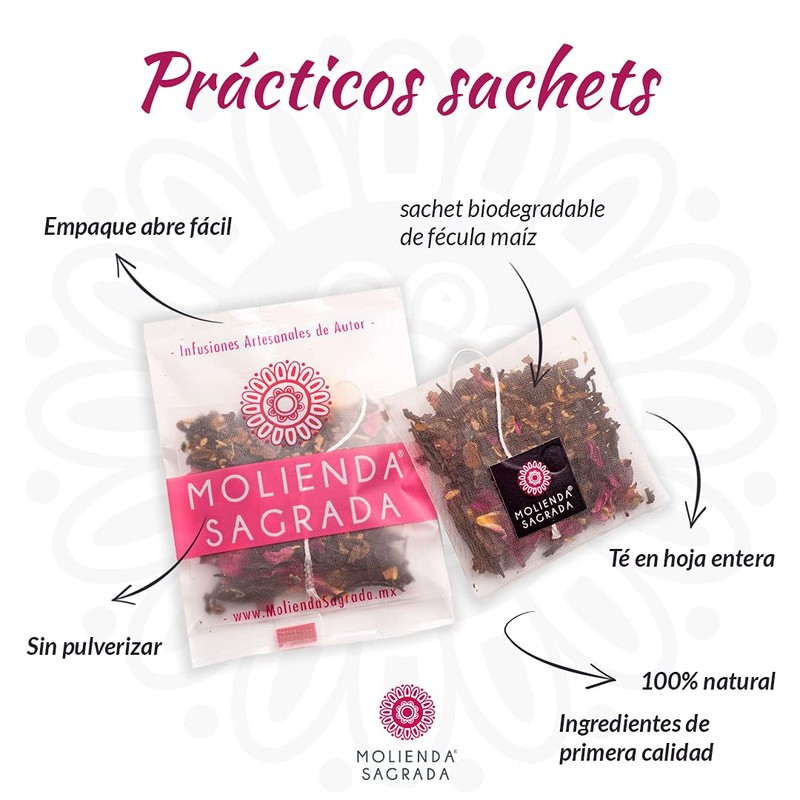 Molienda Sagrada, Té Luna Verde - 15 sachets biodegradables