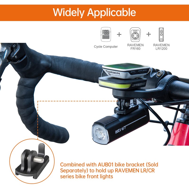 RAVEMEN AOM01 Bike Computer Mount, Out-Front Bike Computer Mount Compatible
