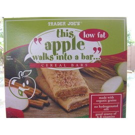 Trader Joe's Apple Low Fat Cereal Bars, 6 Count Box, (Pack of 6)
