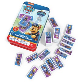 Cardinal, Juego de dominó de la Patrulla Canina de Spin Master Games, Juegos para niños de 2 a 4 Jugadores en miniestuche portátil, Juguetes de la Patrulla Canina para niños a Partir de 4 años