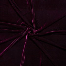 Luxury Stretchy Shiny Velvet Fabric Material - Wine, 1MTR 150x100cm