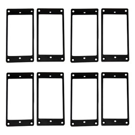 4Pair Yootones Plastic Flat Bottom Humbucker Pickup Mounting Rings Set Compatible with Electric Guitar (Black)
