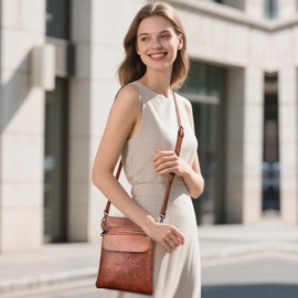 KITEVIUN Crossbody Bags for Women Vegan Leather Cross Body Purse with Adjustable Strap Multiple Pockets Shoulder Handbags