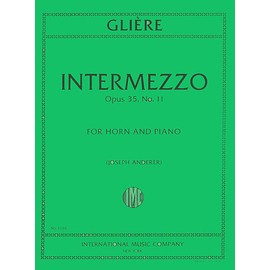 グリエール: インテルメッツォ Op.35/11/Anderer編/インターナショナル・ミュージック社/ホルンとピアノ
