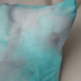 Le Jardin du Lin Decorative Cushion Cover, Watercolour Theme Decoration, for Home, Cars, Office, Sofa, Living Room, Couch, Bedroom Decor, 50 x 50 cm - Designed and Made in Turkey