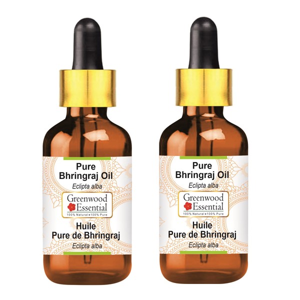 Greenwood Essential Pure Bhringraj Oil (Eclipta alba) with Glass Dropper