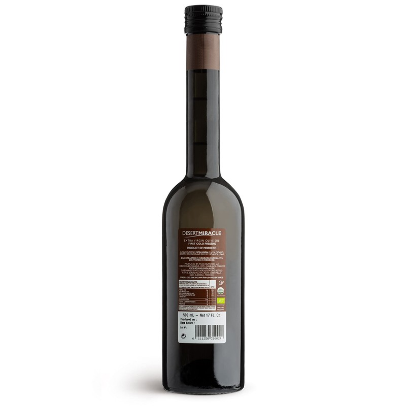 DESERT MIRACLE Cold Pressed Polyphenol Rich Moroccan Olive Oil, Extra
