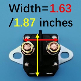 Tuzliufi Starter Solenoid Relay 12V 4 Terminals Copper Contact Compatible with Husqvarna 812-1201-211 812-1221-211 862-1241-211-12 862-1221-211-20 93265-19 93265-1WR 192507 532192507 M008842-00 Z401