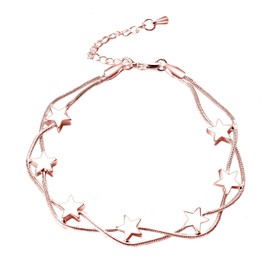 Philip Jones Rose Gold Plated Star Bracelet