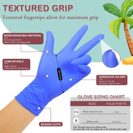 KAHACIYO Kids Nitrile Gloves, Disposable Nitrile Gloves for 4-10 Years - Latex and Powder Free -Kid Size for Cooking, Gardening Crafting, Painting, Cooking, Cleaning(100PCS)
