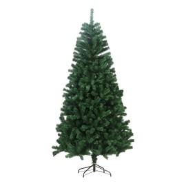 PLMUYY - Árbol De Navidad Artificial 2.10 M Verde 1500 Ramas Soporte De Metal Pino Navideño Frondoso Para Interior Navida Oración Reunión