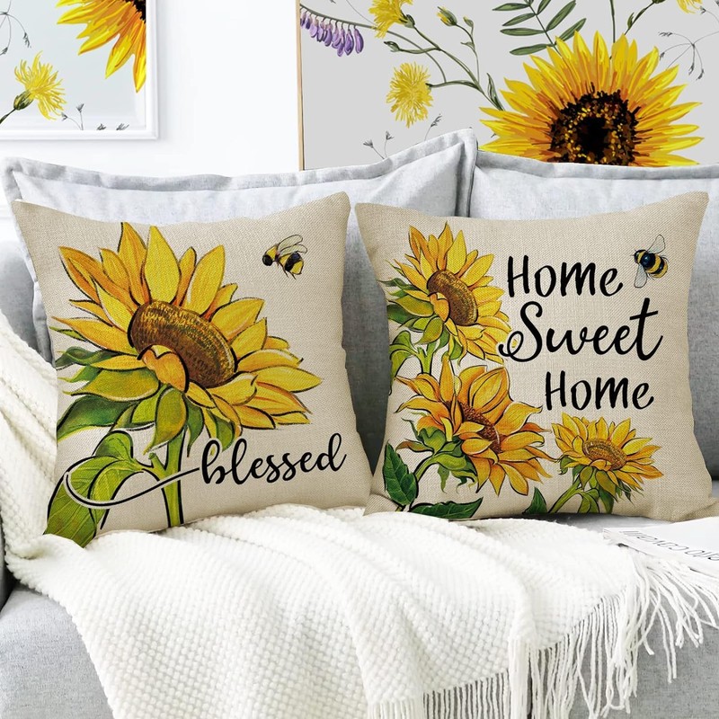 BAOKU Cushion Covers 45x45 cm Pillow Covers Spring Decorative Home