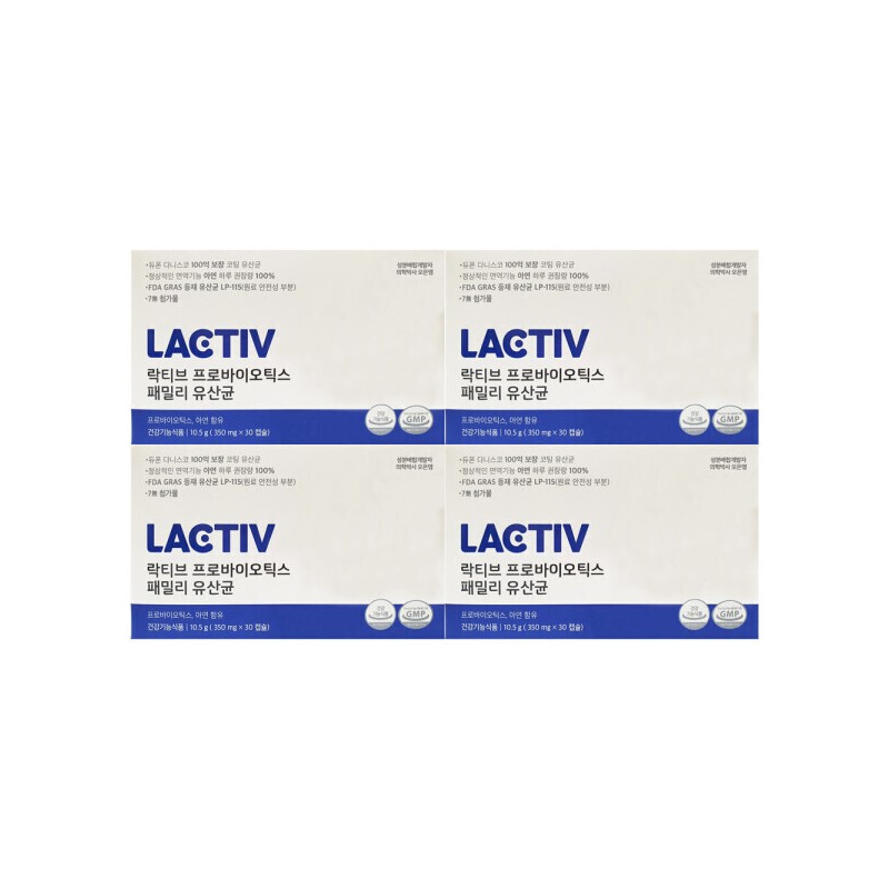 Lactiv Probiotics/Family/Probiotics/350mg/x/30Capsules/4Pcs