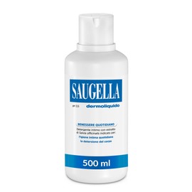 Saugella Dermoliquido Detergente Intimo Quotidiano, pH 3.5, Antiodore, Rinfrescante e Tonificante, con Salvia e Acido Lattico, 500 ml