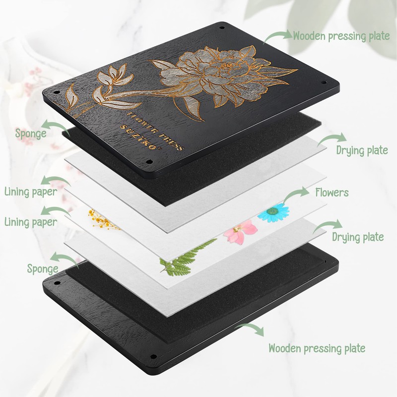 Suziko Large Flower Press Kit 11.8 x 8.7 inch 6