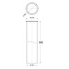 SANEI [Connected Straight Pipe Between Drain Plug and U Pipe] Single Brim Straight Pipe Diameter 1.5 x Length 11.8 inches (38 mm) x Length 11.8 inches (300 mm) H70-64-38X300
