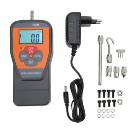 RuoShui 500N Digital Force Gauge with LCD Backlight Screen Portable Handheld Dynamometer AC100‑240VEU Plug