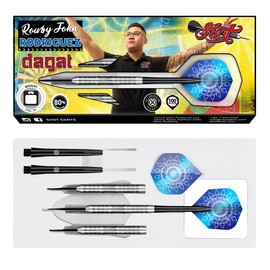 Shot! Darts Steel Tip Rowby-John Rodriguez 80% Tungsten Pro Throwing Darts for Maximum Scoring Handcrafted Professional Dart Set and Flights Made in New Zealand Metal Tip Bar Darts