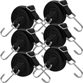 Bungee Cords Heavy Duty Outdoor, Long Adjustable Bungee Cords with Hooks Flat, 40 Inch High Elastic Rubber Bungee Straps with Hooks for Luggage, Roof Racks, Tarpaulin, Moving Cargo, Camps, Tarps