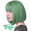 MIUSKATL Wig and Sunglasses 12 Inch Short Bob Wigs with