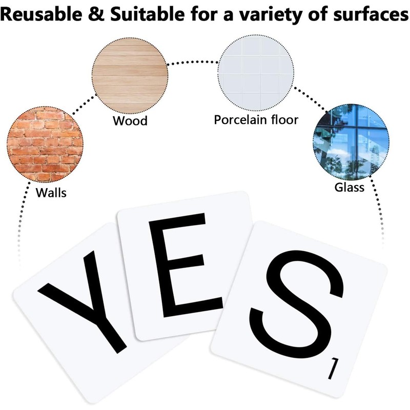 26pcs Scrabble Letters Stencil, Reusable Scrabble Letters for Wall Decor,