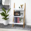 House of Living Art Ladder Shelf 3-Tier Bamboo and MDF