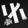 Pack of 4 Shelf Brackets, White, 150 mm Shelf Wall