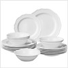 Navaris Scandi Style Porcelain Dinnerware Set - Ceramic Crockery Sets