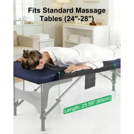 HOMCA Massage Table Side Arm Extenders Pads – 7.8" Width PU Leather Adjustable Bolster Pillow Set with Storage Bag, Fits 24"-28" Wide MassageTables & Chairs