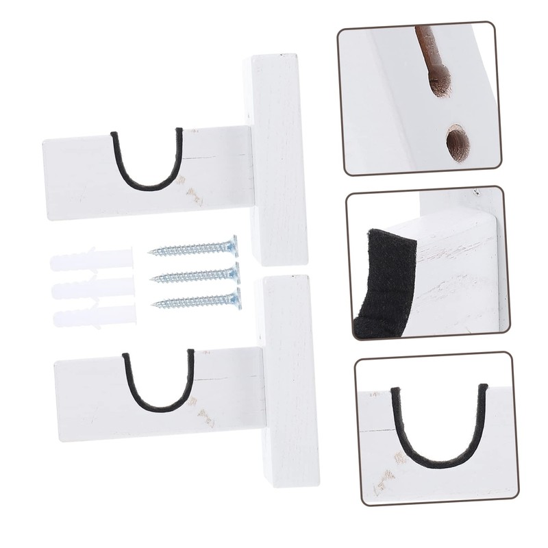 OHPHCALL Pack Bat Hangers Wall Mount Multi-Functional Bat Stand Natural