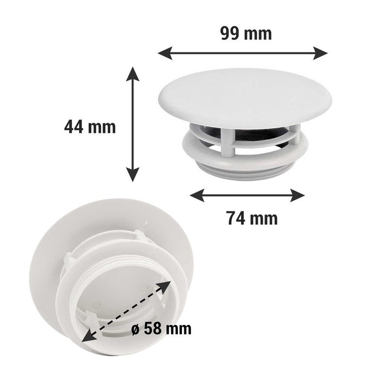 Wamovo Exhaust Chimney Lid Suitable for Truma® Fireplaces Chimney Hood