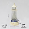 Lighthouse Water Spinner Coastal Acrylic LED Light-Up Decoration with Moving