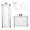 ULTECHNOVO Long Lasting Cotton Pad Organizer Box 2pcs Makeup Storage