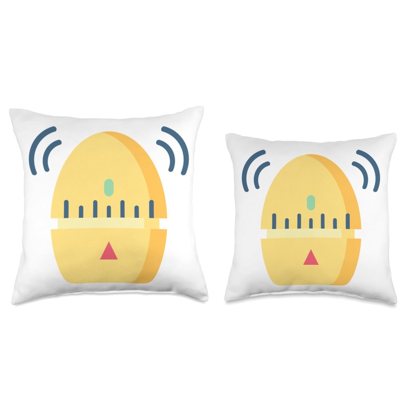 Egg Timer Eggtimer Kitchen Timer Cooking Baking Throw Pillow