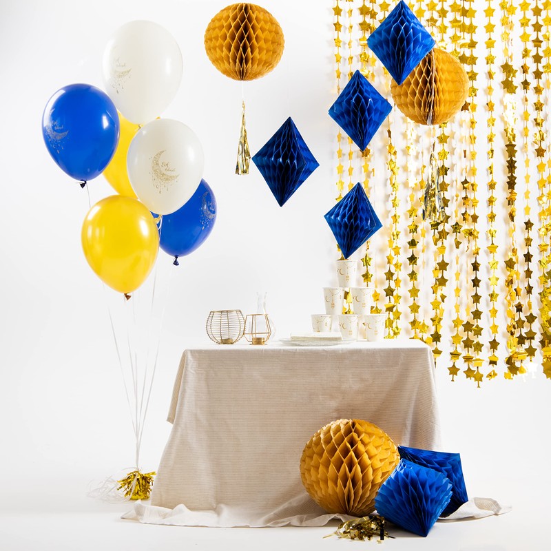 Folat Eid Mubarak Ramadan Decoration - Napkins Gold White 33