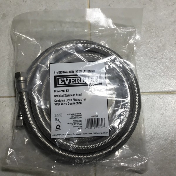 Everbilt New Factory Sealed Everbilt 6’ Dishwasher Installation Kit. 69005HD