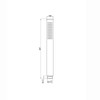 ENKI, E20, Round Pencil Hand Shower with Rubber Jets, Matte