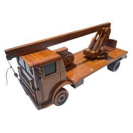 Mack MB400 Crane 1978 Mahogany Wood Desktop Model