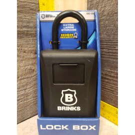 Brinks NEW GENUINE Brinks Resettable Lock Box Ex Large Capacity Steel Shackle 665-80001