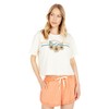 Rip Curl Flower Power Crop Short Sleeve Tee Bone XS