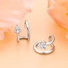 AINUOSHI Ear Cuff Earrings for Women Moissanite Earrings Non-Piercing Clip
