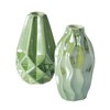 BOLTZE Palomina 2061774 2-Piece Vase Green Ceramic Pearl Effect L