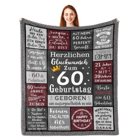 60th Birthday Man, Gift for 60th Birthday Man, Birthday Gift for Men 60, 60th Birthday Man, Gift for Men 60th Birthday, 1964 Birthday Man, 60s Birthday Blanket 150 x 130 cm